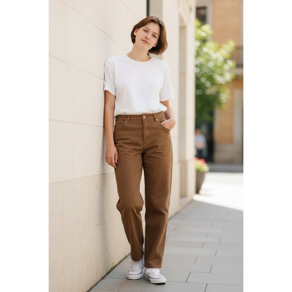Eric Women's Brown jeans Straight size‎ 4